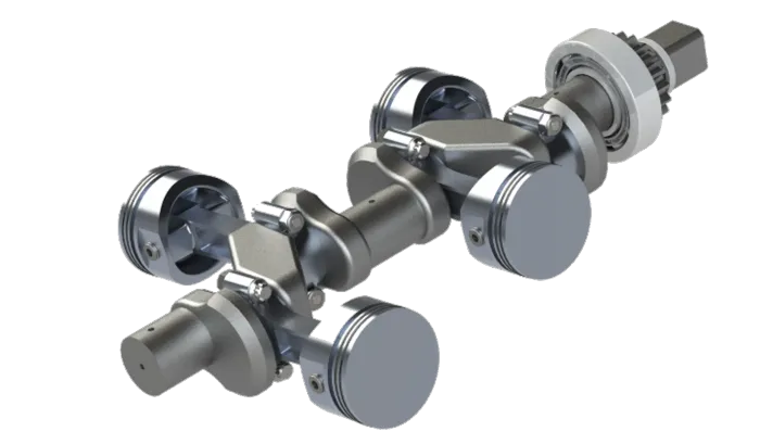 Crankshaft CAD render