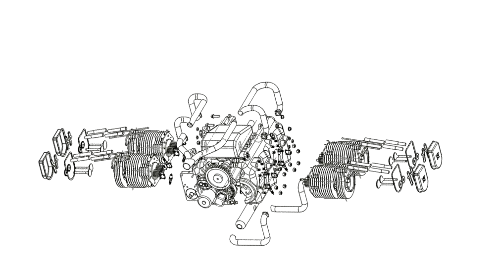 Engine wireframe assembly