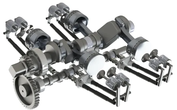 Exploded CAD assembly